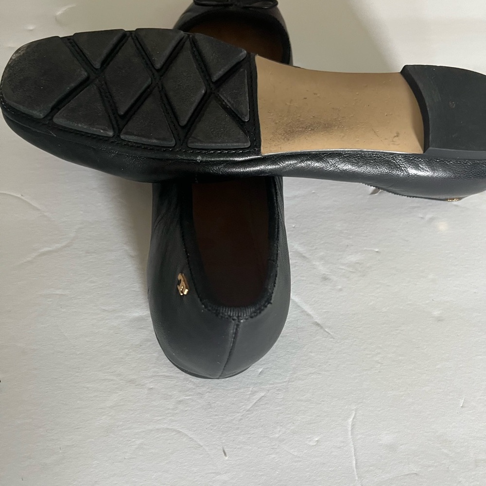 Tory Burch Black Ballet Flats with Gold Accent - Picture 6 of 9